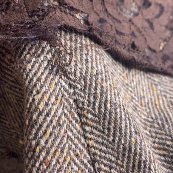 Rebecca Taylor Wool Tweed Brown Capri Pants 8 women’s academia - Picture 10 of 12